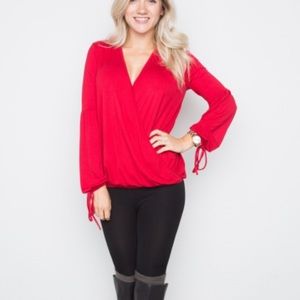 🌹Amelia James Sedona 3/4 wrap top size S